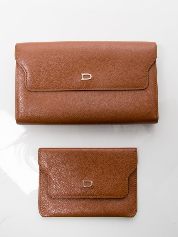 Delvaux Cognac Wallet and Card Holder 5