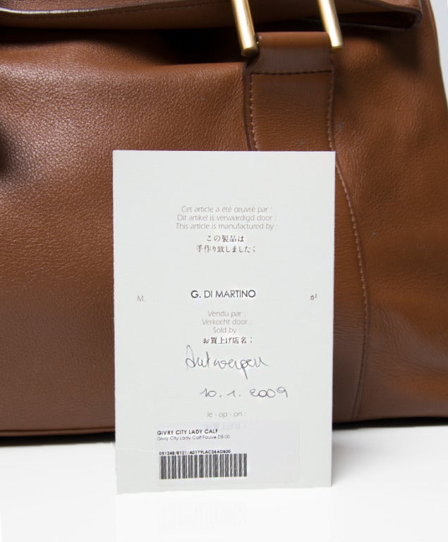 Delvaux Cognac City Lady Flap Bag 1
