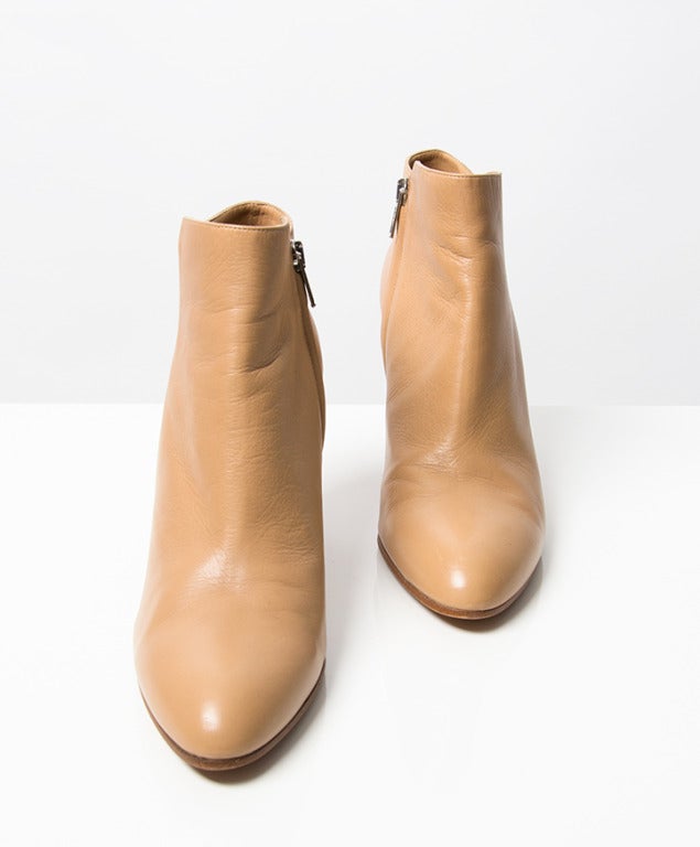 Women's Veronique Branquinho Beige Leather Ankle Boots