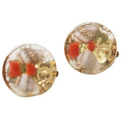 Chanel Seashell Clip-on Earrings