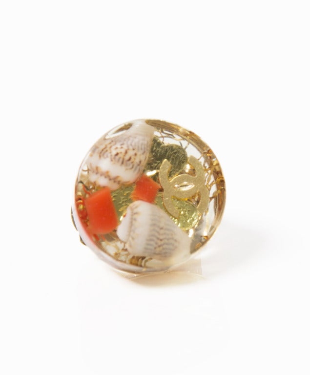 Chanel Seashell Clip-on Earrings