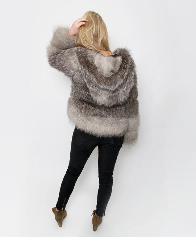 Céline Grey Fur Jacket 4