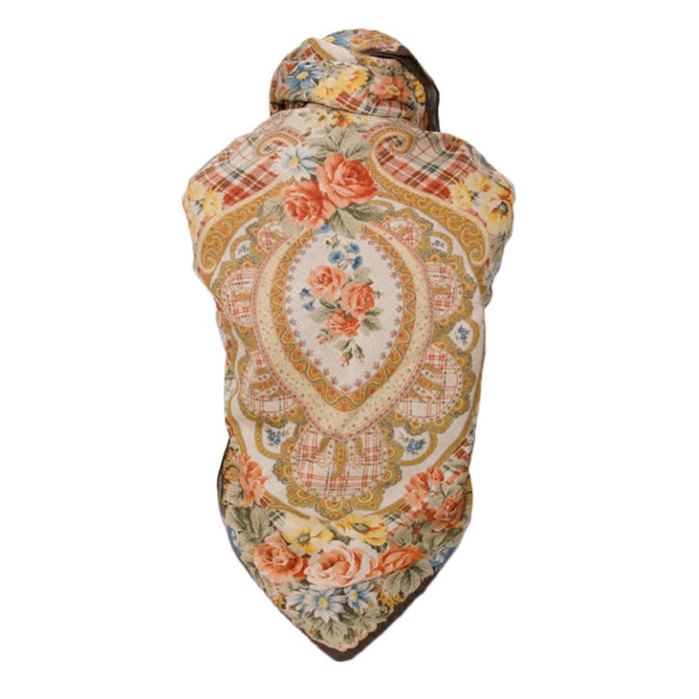 Etro Rose Print Scarf