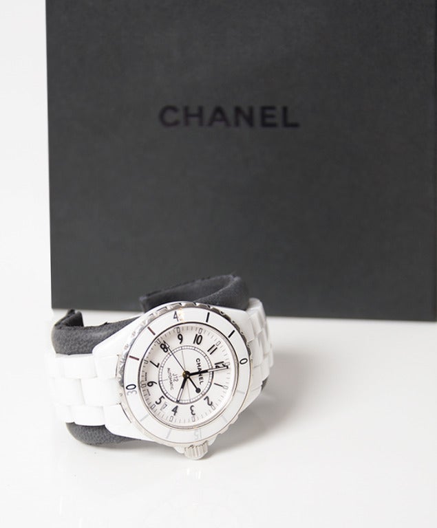 Chanel watch Lady's White Ceramic J12 Automatic Wristwatch 1