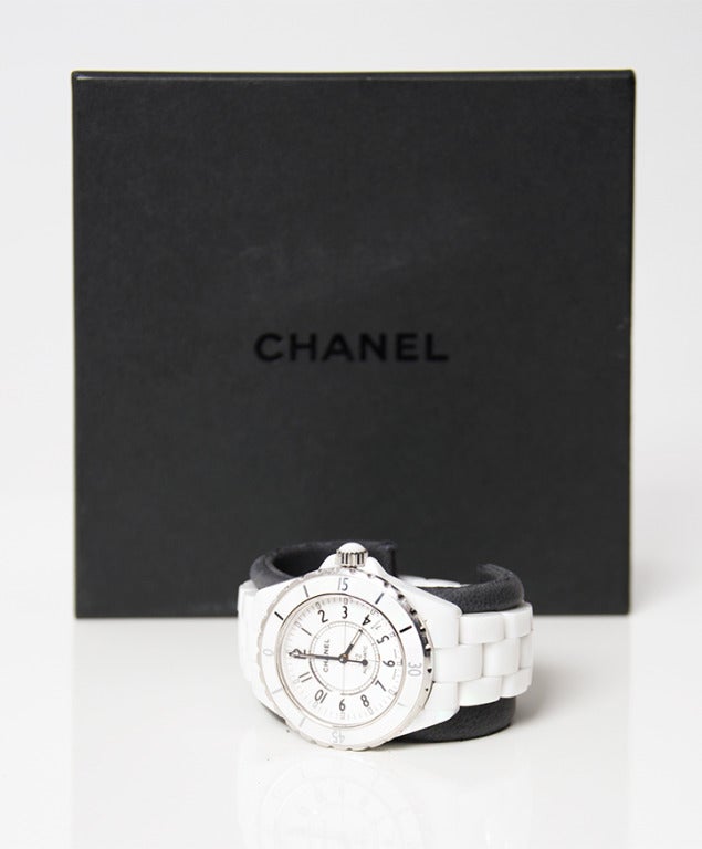 Chanel watch Lady's White Ceramic J12 Automatic Wristwatch 3