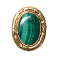 Sylvia Toledano Oversized Malachite Gold Ring