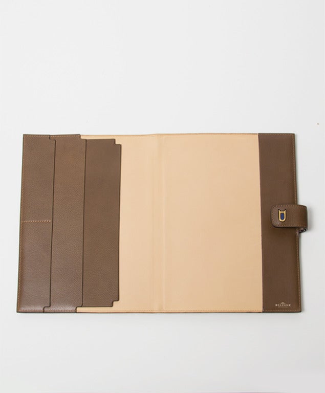 Delvaux Agenda Cover Brown Leather In Excellent Condition In Antwerp, BE