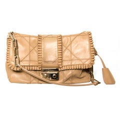 Dior Lock Nude Flap Bag Gold Hardware