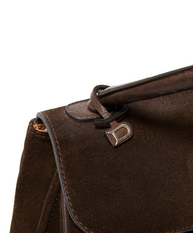 Delvaux Brillant PM Brown Suede 1