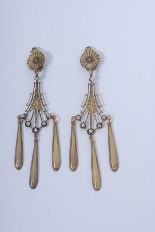 Women's Joseff Of Hollywood 1940s Chandelier Earrings