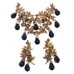 Joseff Of Hollywood Cleavage Brooch and Earrings