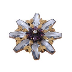 Joseff of Hollywood Crystal Star Brooch