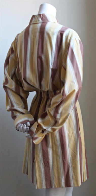 Women's AZZEDINE ALAIA striped poplin shirt dress For Sale