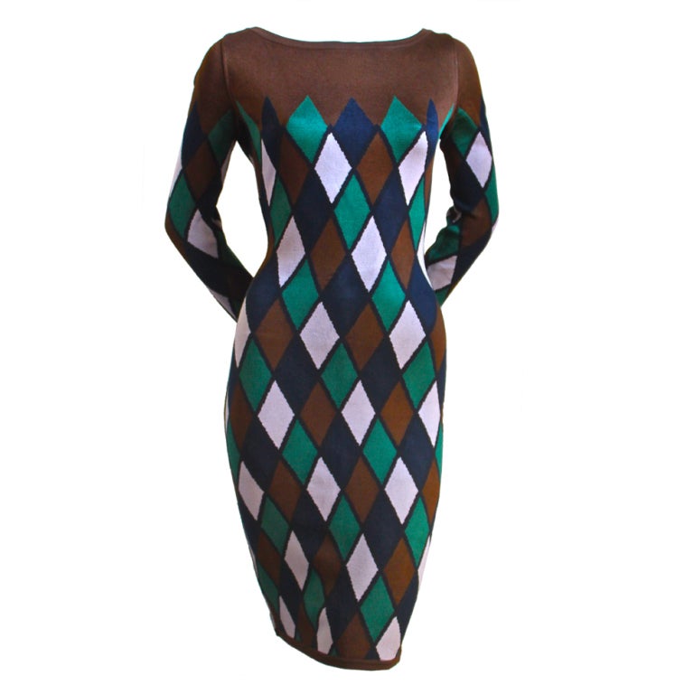 AZZEDINE ALAIA harlequin dress