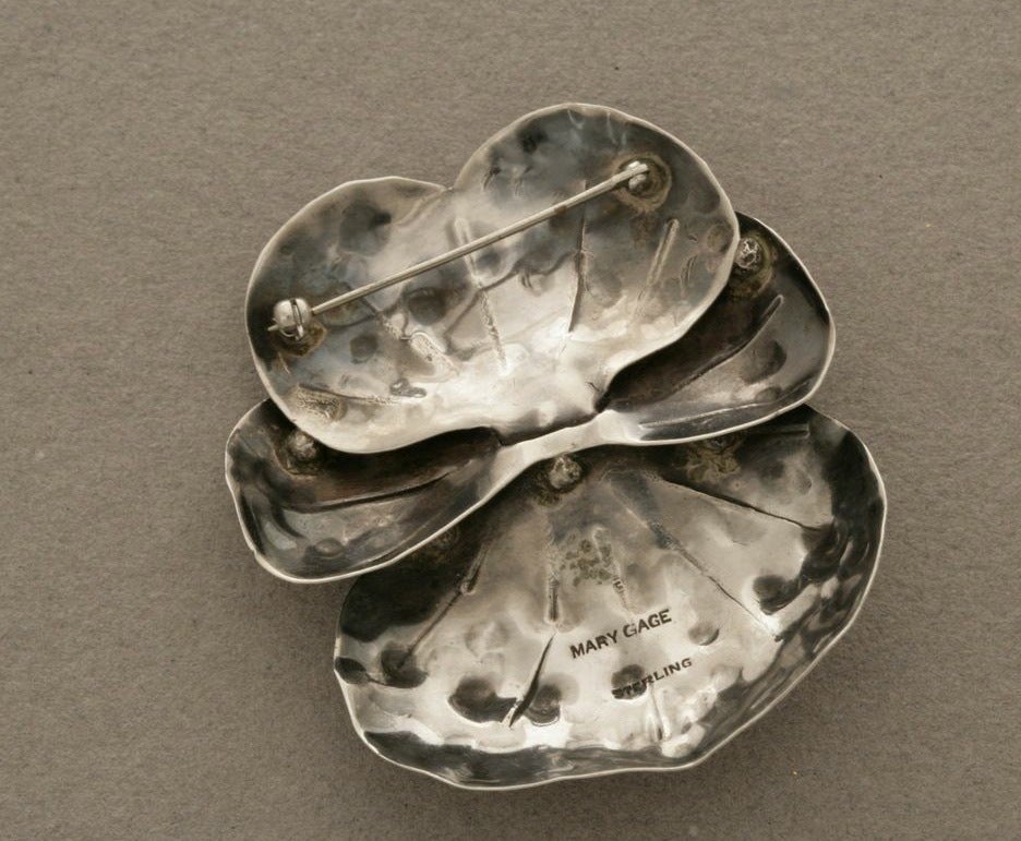 Mary Gage Pansy Brooch with Turquoise