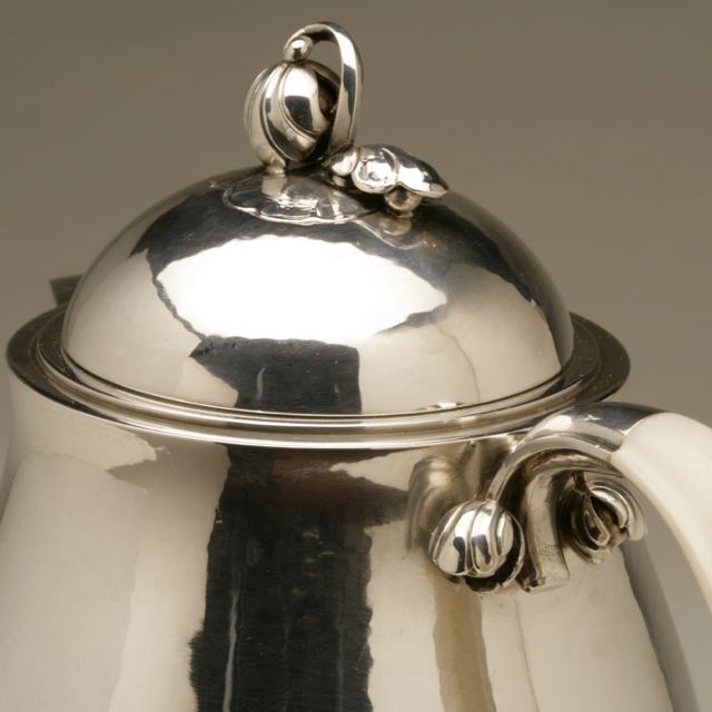 Georg Jensen 3 Piece "Rosebud" Coffee Service No. 235