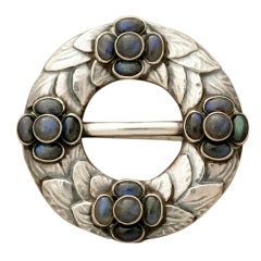 GEORG JENSEN Brooch, No. 4 With Labradorite