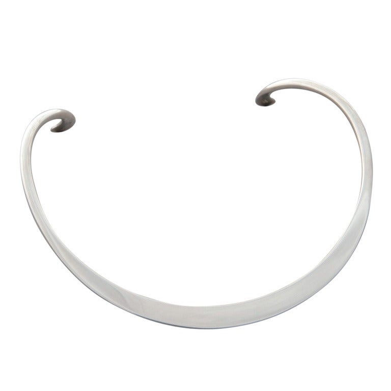 Georg Jensen Silver Neck Ring by Ove Wendt No. A10A