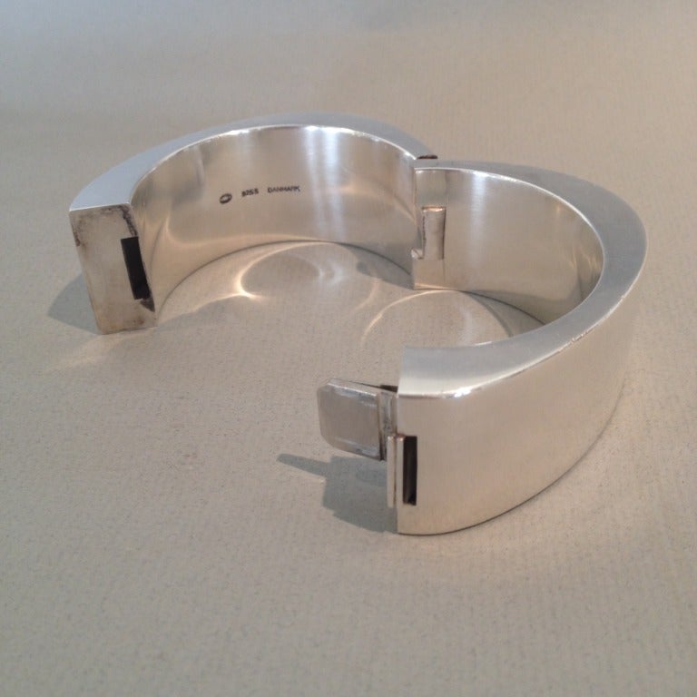 Georg Jensen Large Contemporary Bangle by Lina Christensen In Excellent Condition In San Francisco, CA