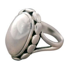 Antique Georg Jensen Sterling Silver Ring, no. 19