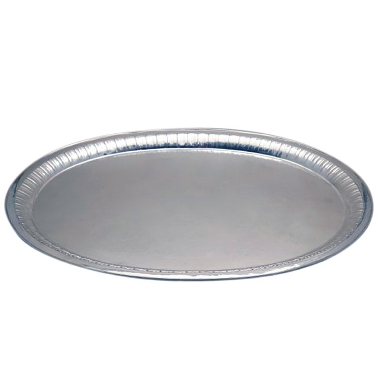 Georg Jensen Extra Large Tray No. 45 For Sale