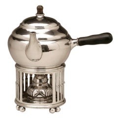 Georg Jensen Very Rare Tea Kettle On Stand No. 1