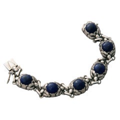 Vintage GEORG JENSEN Bracelet With Lapis Lazuli No. 57A