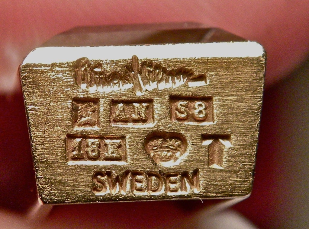 Scandinavian Aquamarine and Gold Modernist Necklace