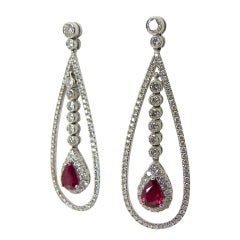 drop Ruby and Diamond earrings