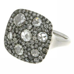 Diamond Encrusted Cushion Ring Diamond Encrusted Cushion Ring