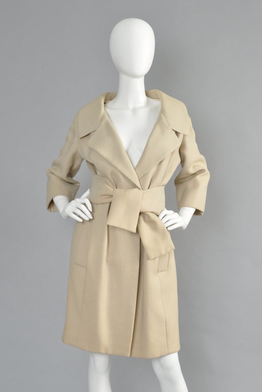 Documented 1959 Yves Saint Laurent for Dior Haute Couture Coat In Excellent Condition In Yucca Valley, CA