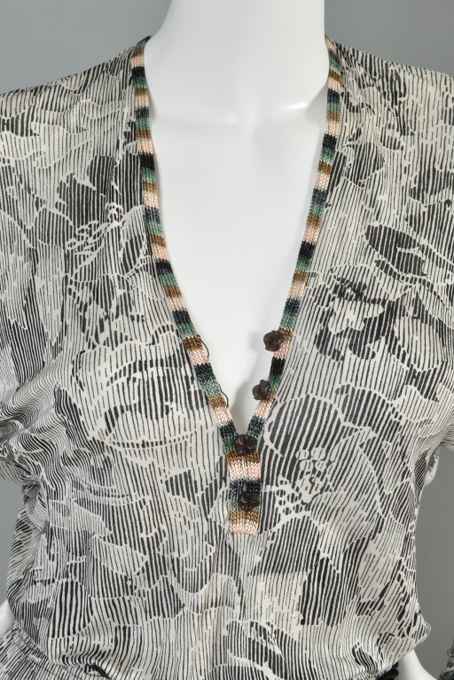 XS - S Missoni 1970s Silk Dress