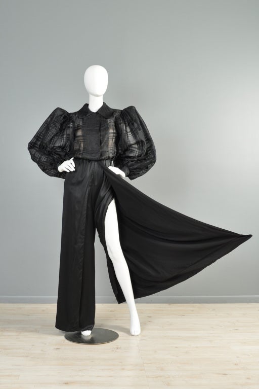 Yves Saint Laurent Haute Couture Palazzo Jumpsuit at 1stDibs