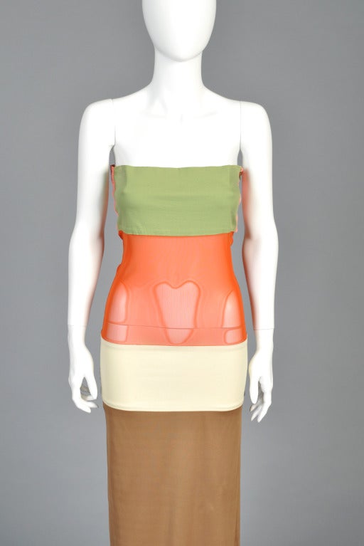 Women's Jean Paul Gaultier Colorblocked Gown with Bows
