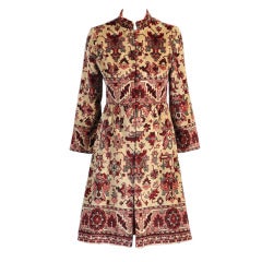 1960s Indian-Inspired Tapestry Coat as seen on Mad Men