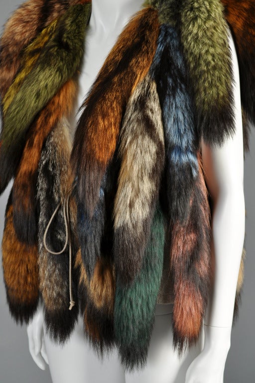 Don Kline Rainbow Fox Tail Vest 2