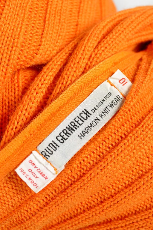 Rudi Gernreich 1960s Wool Dress + Stockings For Sale 6