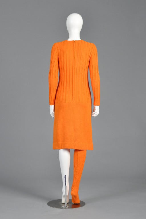 Rudi Gernreich 1960s Wool Dress + Stockings For Sale 4