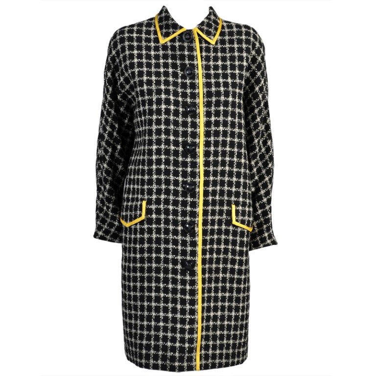 1990s Gianni Versace Couture Plaid Coat