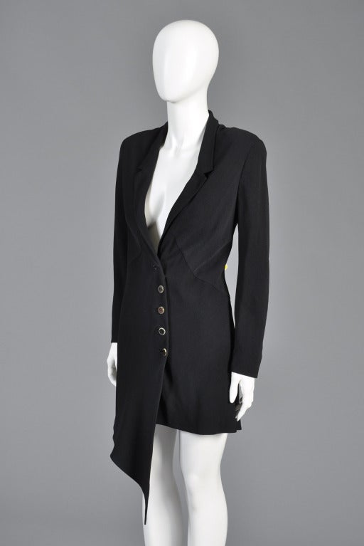 Karl Lagerfeld 1990s Asymmetrical Jacket Dress For Sale 1