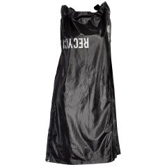 Retro Rare Moschino LIFE Recycle Trash Bag Dress