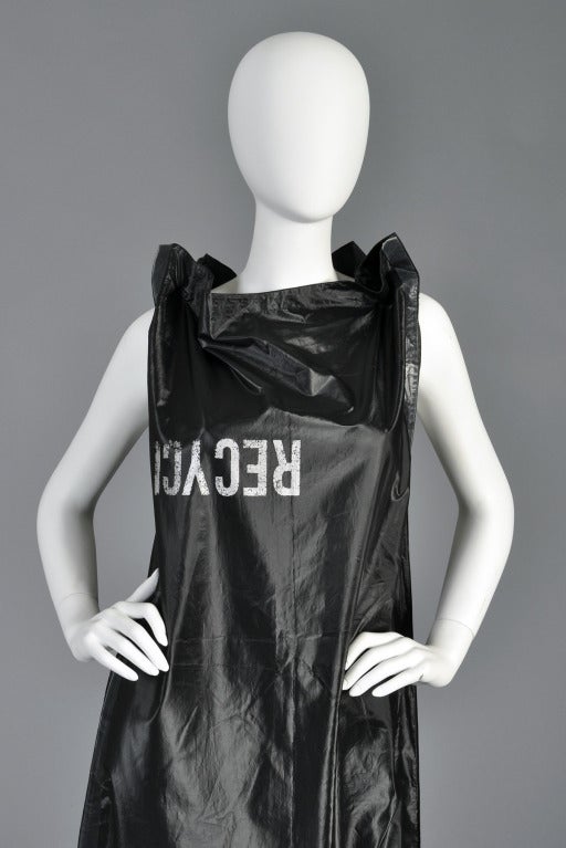 black trash bag dress