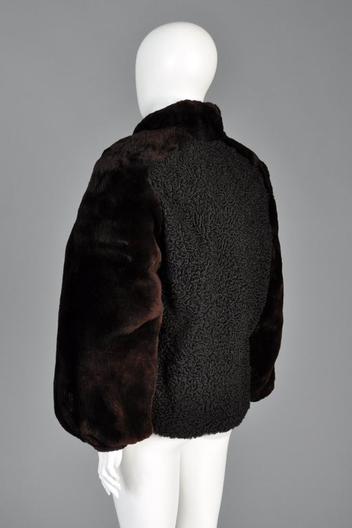 Givenchy Persian Lamb Coat with Sheared Beaver Sleeves 2