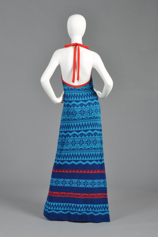 Giorgio Sant'Angelo Knit Halter Maxi Dress For Sale 2