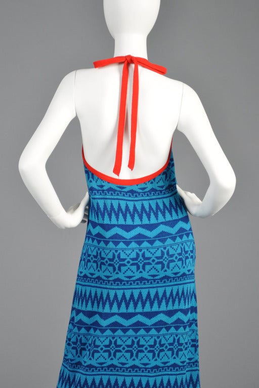 Giorgio Sant'Angelo Knit Halter Maxi Dress For Sale 3