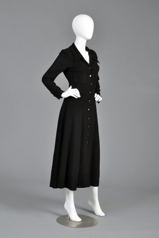 1993 Chanel Wool + Silk Maxi Jacket Dress 2