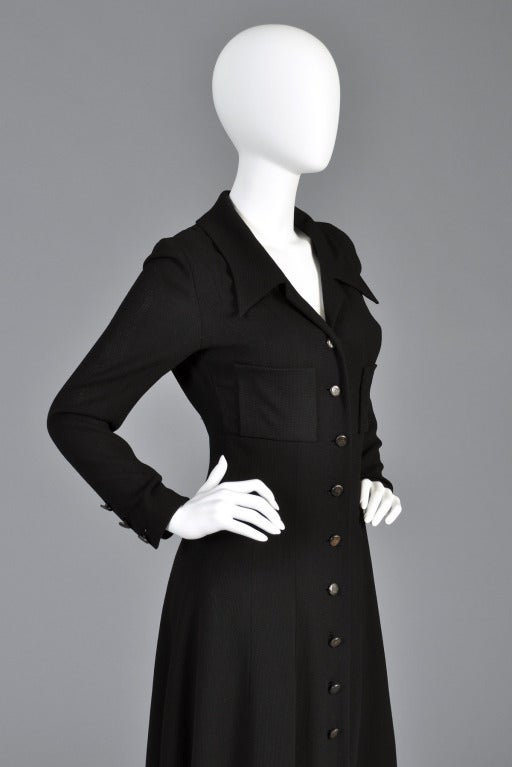 1993 Chanel Wool + Silk Maxi Jacket Dress 3