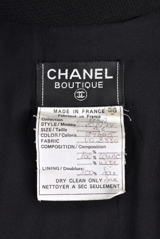 1993 Chanel Wool + Silk Maxi Jacket Dress 4