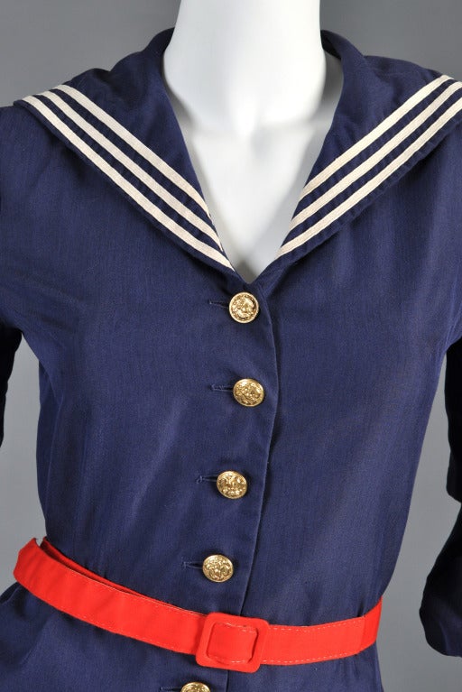 c.1967 Betsey Johnson for Paraphernalia Sailor Dress In Excellent Condition In Yucca Valley, CA