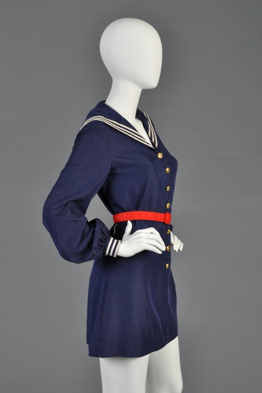 Women's c.1967 Betsey Johnson for Paraphernalia Sailor Dress